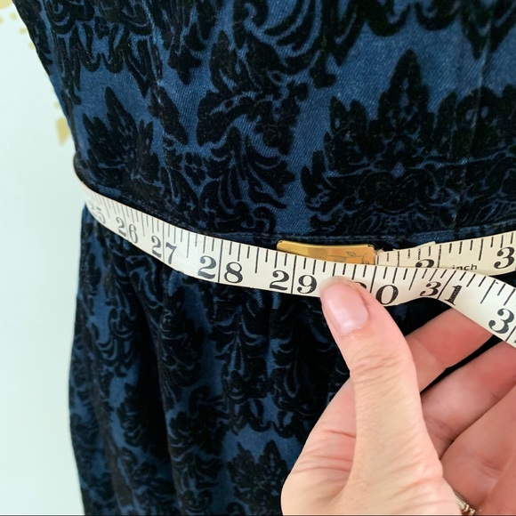 Perfect little denim damask mini dress. - Picture 9 of 10